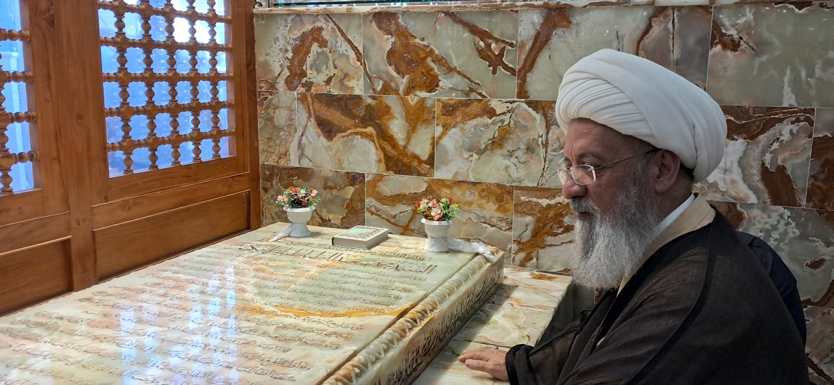 عند ضريح المرجع الراحل السيد الحكيم